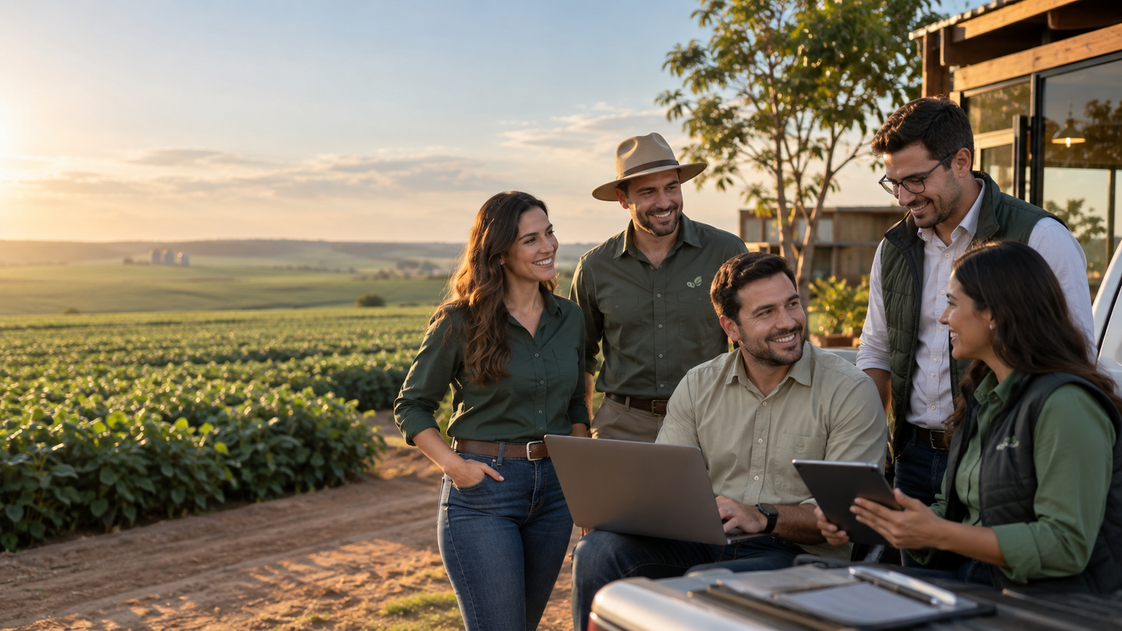 Equipe AGROCONSULT reunida no campo